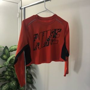 Nike long sleeve crop top